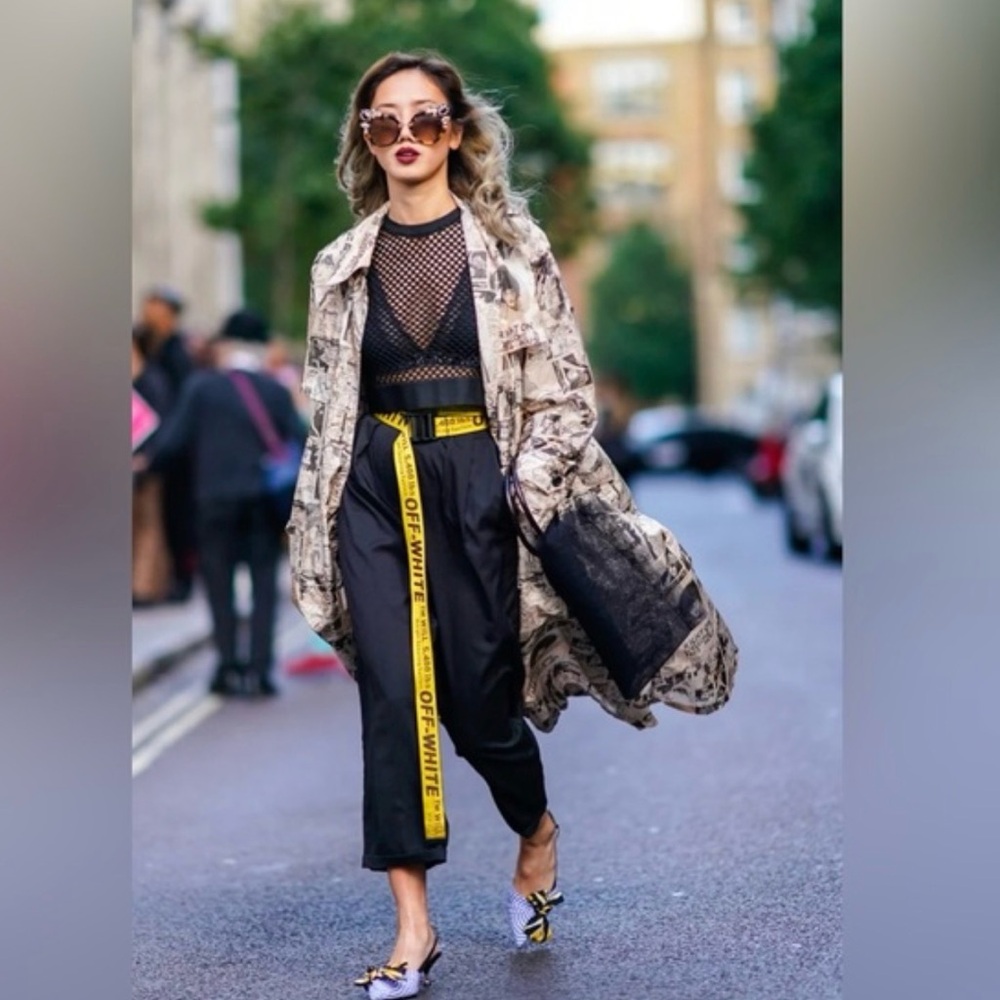 **SOLD** Off-White Yellow Strap Black Text Industrial Belt DO NOT PURCHASE